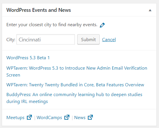 WordPress Events and News