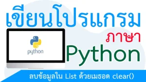 ลบข้อมูลใน List ด้วยเมธอด clear()