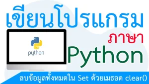 ลบข้อมูลทั้งหมดใน Set ด้วยเมธอด clear()