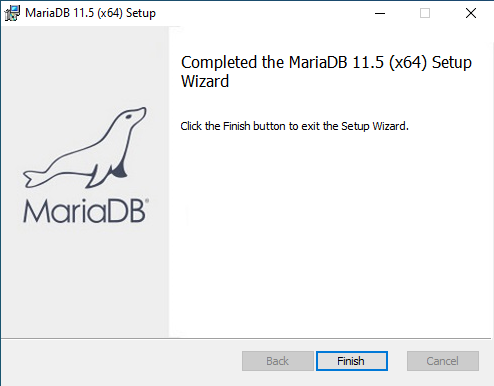 Completed the MariaDB