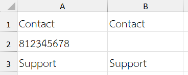 ผลลัพธ์จากการใช้ฟังก์ชัน T ใน Excel แยกเฉพาะข้อความออกมา