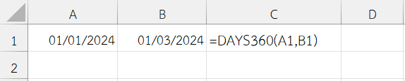 ใช้ฟังก์ชัน DAYS360 ใน Excel คำนวณจำนวนวันตามระบบ US