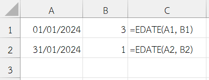 ใช้ฟังก์ชัน EDATE ใน Excel เพิ่มจำนวนเดือนจากวันที่กำหนด