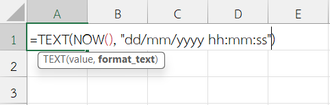 ใช้งานฟังก์ชัน NOW ใน Excel แสดงวันเวลาปัจจุบันใน