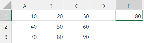 ต้องการอ้างอิงเซลล์ที่อยู่ใต้ A1 ลงมา 2 แถว และขวาไป 1 คอลัมน์
