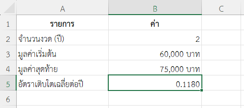 ตัวอย่างที่ 5: วางแผนการลงทุนระยะสั้น