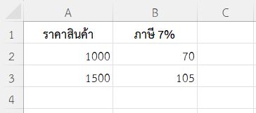 แยกภาษีจากราคาสินค้า
