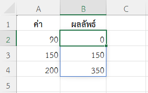 สะสมค่าที่มากกว่า 100 เท่านั้น