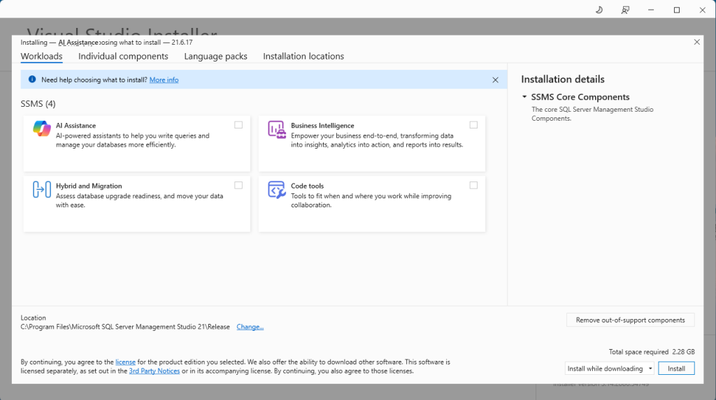 Visual Studio Installer