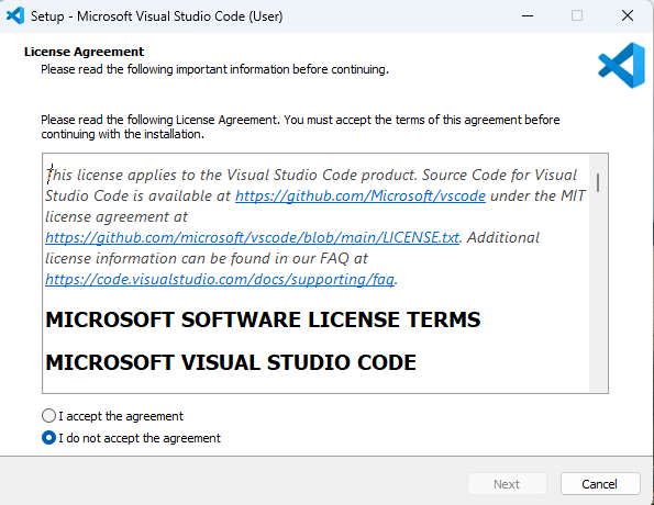 หน้า License Agreement