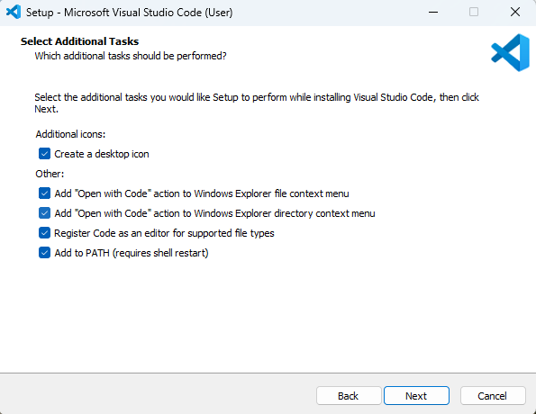 หน้า Select Additional Tasks