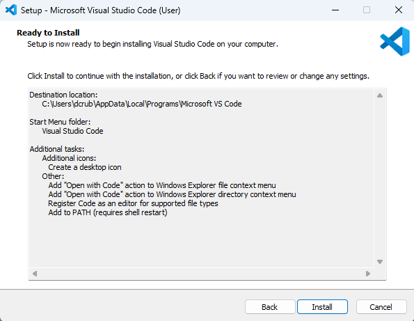 หน้า Ready to Install