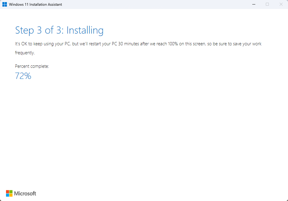 ขั้นตอนการติดตั้งของ วิธีอัปเกรด Windows 11 เป็น 25H2 ด้วย Installation Assistant