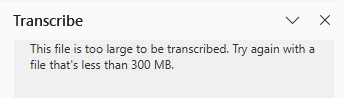 ไฟล์ต้องมีขนาดไม่เกิน 300 MB